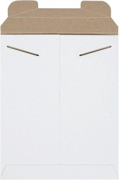 Made in USA - 12-1/4" Long x 9-3/4" Wide Regular Flat Mailer - White - Eagle Tool & Supply