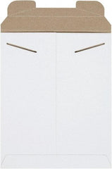 Made in USA - 12-1/4" Long x 9-3/4" Wide Regular Flat Mailer - White - Eagle Tool & Supply