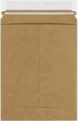 Made in USA - 9" Long x 7" Wide Peel-Off Self-Seal Flat Mailer - Kraft - Eagle Tool & Supply