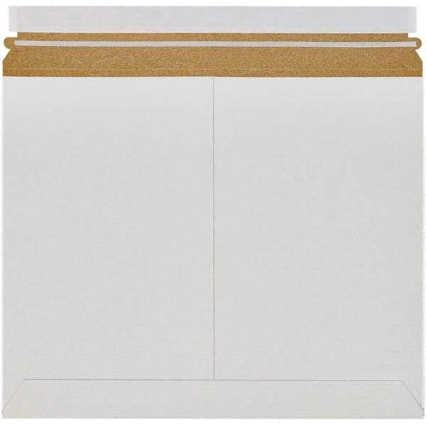 Made in USA - 11" Long x 13-1/2" Wide Peel-Off Self-Seal Flat Mailer - White - Eagle Tool & Supply