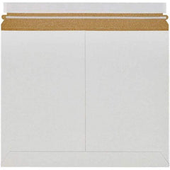 Made in USA - 11" Long x 13-1/2" Wide Peel-Off Self-Seal Flat Mailer - White - Eagle Tool & Supply