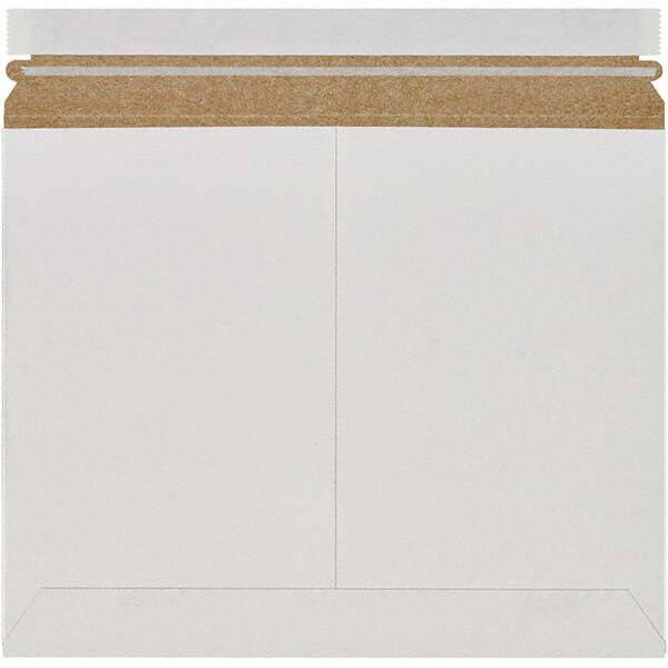 Made in USA - 9-3/4" Long x 12-1/4" Wide Peel-Off Self-Seal Flat Mailer - White - Eagle Tool & Supply