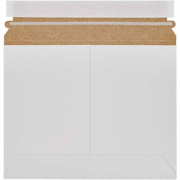 Made in USA - 7" Long x 9" Wide Peel-Off Self-Seal Flat Mailer - White - Eagle Tool & Supply