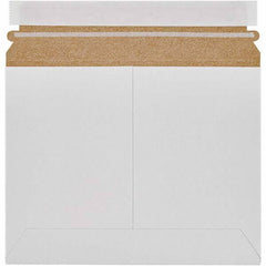 Made in USA - 7" Long x 9" Wide Peel-Off Self-Seal Flat Mailer - White - Eagle Tool & Supply