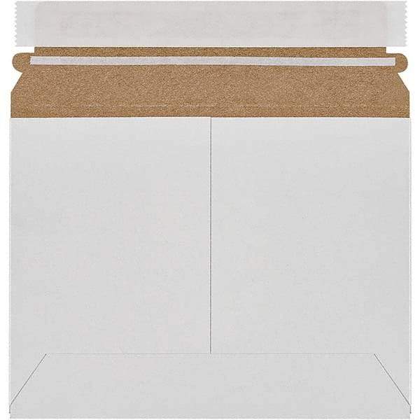 Made in USA - 6" Long x 8" Wide Peel-Off Self-Seal Flat Mailer - White - Eagle Tool & Supply