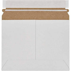 Made in USA - 6" Long x 8" Wide Peel-Off Self-Seal Flat Mailer - White - Eagle Tool & Supply