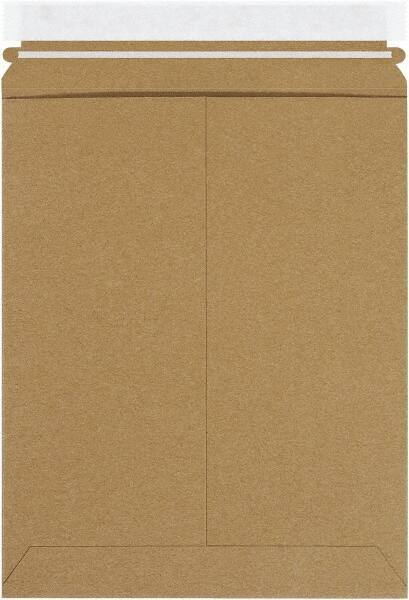 Made in USA - 12-1/4" Long x 9-3/4" Wide Peel-Off Self-Seal Flat Mailer - Kraft - Eagle Tool & Supply