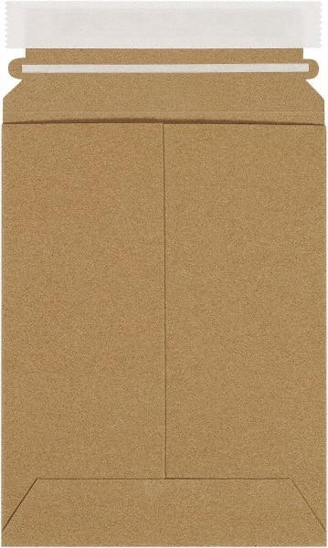 Made in USA - 8" Long x 6" Wide Peel-Off Self-Seal Flat Mailer - Kraft - Eagle Tool & Supply