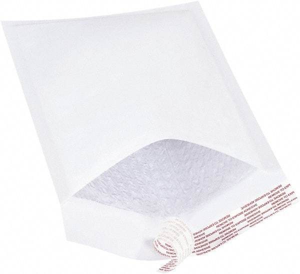 Made in USA - 12" Long x 7-1/4" Wide Peel-Off Self-Seal Bubble Mailer - White - Eagle Tool & Supply
