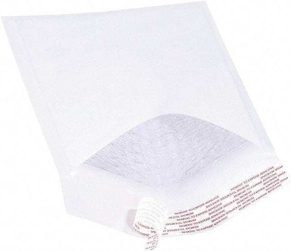 Made in USA - 10" Long x 6" Wide Peel-Off Self-Seal Bubble Mailer - White - Eagle Tool & Supply