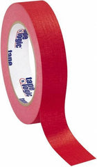 Tape Logic - 1" Wide x 60 Yd Long Red Crepe Paper Masking Tape - 4.9 mil Thick - Eagle Tool & Supply