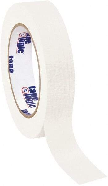 Tape Logic - 1" Wide x 60 Yd Long White Crepe Paper Masking Tape - 4.9 mil Thick - Eagle Tool & Supply