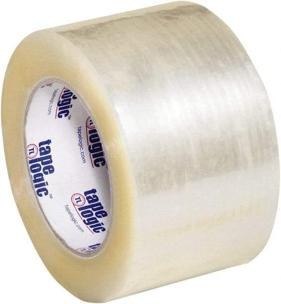 Tape Logic - 3" x 110 Yd Clear Hot Melt Adhesive Packaging Tape - Polypropylene Film Backing, 2.5 mil Thick, 36 Lb Tensile Strength - Eagle Tool & Supply