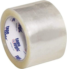 Tape Logic - 3" x 55 Yd Clear Hot Melt Adhesive Packaging Tape - Polypropylene Film Backing, 3 mil Thick, 45 Lb Tensile Strength - Eagle Tool & Supply