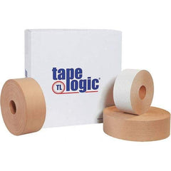 Tape Logic - 3" x 200 Yd Kraft Water Activated Adhesive Packaging Tape - Paper Backing, 5 mil Thick - Eagle Tool & Supply