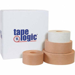 Tape Logic - 72mm x 375' Kraft Water Activated Adhesive Packaging Tape - Paper Backing, 5 mil Thick - Eagle Tool & Supply