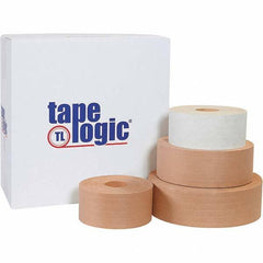 Tape Logic - 72mm x 1000' Kraft Water Activated Adhesive Packaging Tape - Paper Backing, 5 mil Thick - Eagle Tool & Supply