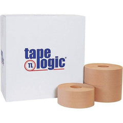 Tape Logic - 70mm x 375' Kraft Water Activated Adhesive Packaging Tape - Paper Backing, 5 mil Thick - Eagle Tool & Supply