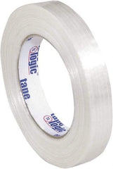 Tape Logic - 3/4" x 60 Yd Clear Hot Melt Adhesive Strapping Tape - Polypropylene Film Backing, 5.1 mil Thick, 275 Lb Tensile Strength - Eagle Tool & Supply