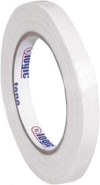 Tape Logic - 1/2" x 60 Yd Clear Hot Melt Adhesive Strapping Tape - Polypropylene Film Backing, 4.3 mil Thick, 156 Lb Tensile Strength - Eagle Tool & Supply