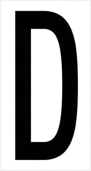 Tape Logic - 3-1/2" Long, Black/White Vinyl Letters - For Multi-Use - Eagle Tool & Supply