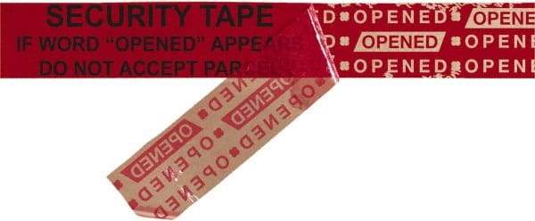 Tape Logic - 9" Long, Red Security Tape - For Multi-Use - Eagle Tool & Supply