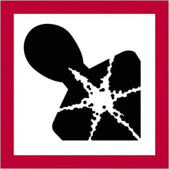 Tape Logic - 2" Long, Red, Black on White Paper D.O.T. Labels - For Multi-Use - Eagle Tool & Supply