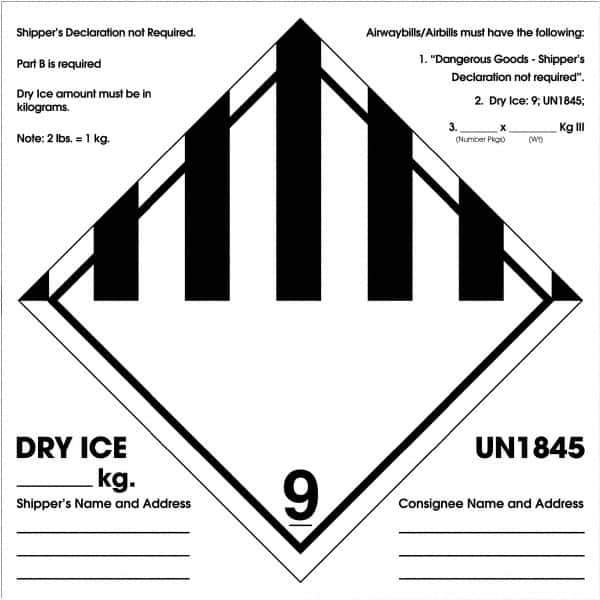 Tape Logic - 6" Long, Black/White Paper D.O.T. Labels - For Multi-Use - Eagle Tool & Supply