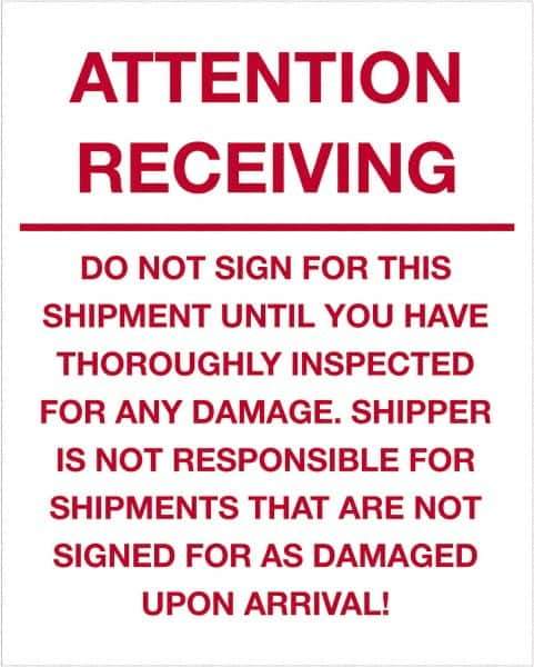 Tape Logic - 10" Long, Red/White Paper Shipping Label - For Multi-Use - Eagle Tool & Supply