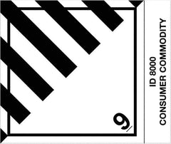 Tape Logic - 4-3/4" Long, Black/White Paper D.O.T. Labels - For Multi-Use - Eagle Tool & Supply