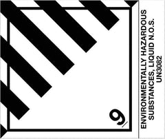 Tape Logic - 4-3/4" Long, Black/White Paper D.O.T. Labels - For Multi-Use - Eagle Tool & Supply