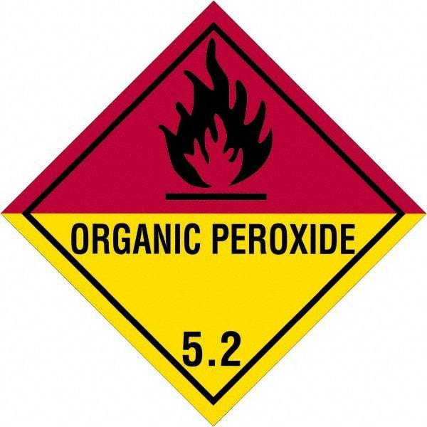 Tape Logic - 4" Long, Yellow/Red/Black/Gray Paper D.O.T. Labels - For Multi-Use - Eagle Tool & Supply