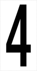 Tape Logic - 3-1/2" Long, Black/White Vinyl Numbers - For Multi-Use - Eagle Tool & Supply