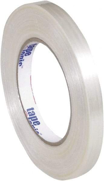 Tape Logic - 1/2" x 60 Yd Clear Hot Melt Adhesive Strapping Tape - Polypropylene Film Backing, 5.9 mil Thick, 320 Lb Tensile Strength - Eagle Tool & Supply