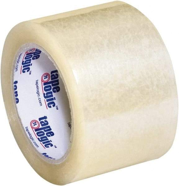 Tape Logic - 3" x 55 Yd Clear Acrylic Adhesive Packaging Tape - Polypropylene Film Backing, 3.5 mil Thick, 33.7 Lb Tensile Strength - Eagle Tool & Supply