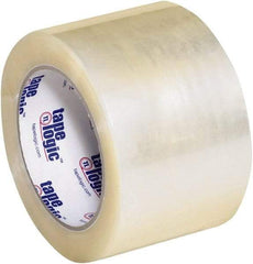 Tape Logic - 3" x 110 Yd Clear Hot Melt Adhesive Packaging Tape - Polypropylene Film Backing, 1.9 mil Thick, 22 Lb Tensile Strength - Eagle Tool & Supply