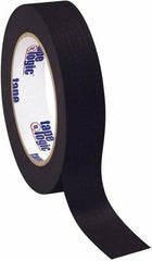 Tape Logic - 1" Wide x 60 Yd Long Black Crepe Paper Masking Tape - 4.9 mil Thick - Eagle Tool & Supply
