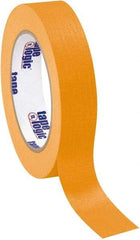 Tape Logic - 1" Wide x 60 Yd Long Orange Crepe Paper Masking Tape - 4.9 mil Thick - Eagle Tool & Supply