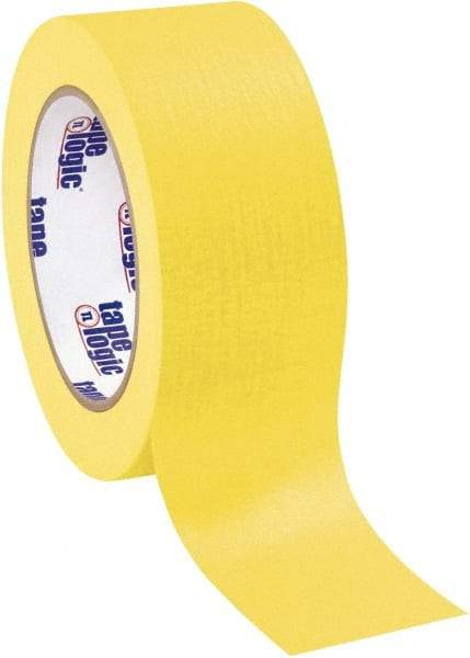 Tape Logic - 2" Wide x 60 Yd Long Yellow Crepe Paper Masking Tape - 4.9 mil Thick - Eagle Tool & Supply