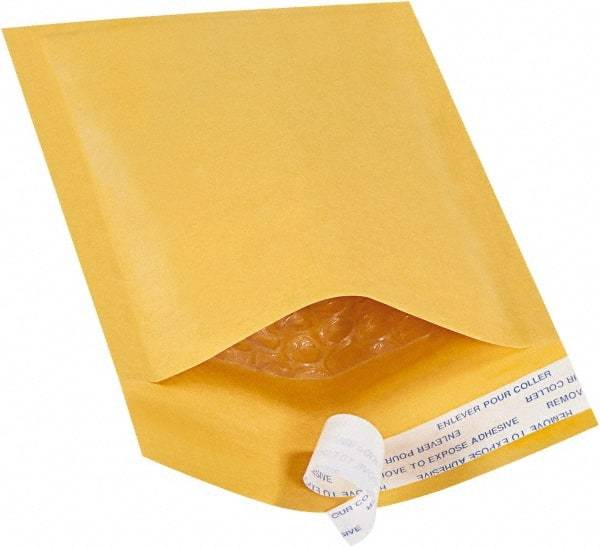 Made in USA - 8" Long x 4" Wide Peel-Off Self-Seal Bubble Mailer - Kraft - Eagle Tool & Supply