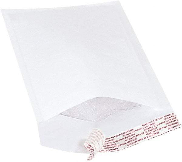 Made in USA - 10" Long x 5" Wide Peel-Off Self-Seal Bubble Mailer - White - Eagle Tool & Supply