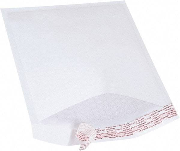 Made in USA - 12" Long x 8-1/2" Wide Peel-Off Self-Seal Bubble Mailer - White - Eagle Tool & Supply