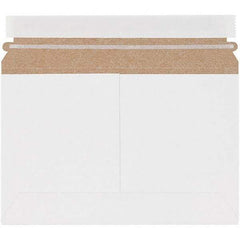 Made in USA - 6" Long x 9-1/2" Wide Peel-Off Self-Seal Flat Mailer - White - Eagle Tool & Supply