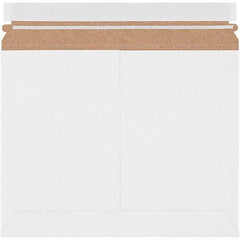 Made in USA - 9" Long x 11-1/2" Wide Peel-Off Self-Seal Flat Mailer - White - Eagle Tool & Supply