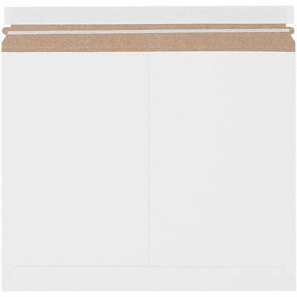 Made in USA - 11-7/8" Long x 14-7/8" Wide Peel-Off Self-Seal Flat Mailer - White - Eagle Tool & Supply