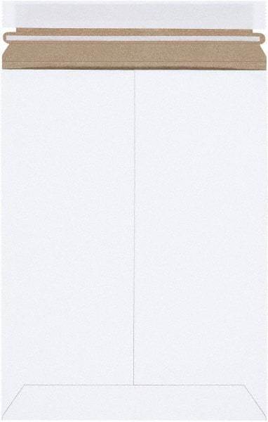 Made in USA - 11-1/2" Long x 9" Wide Peel-Off Self-Seal Flat Mailer - White - Eagle Tool & Supply