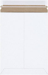 Made in USA - 11-1/2" Long x 9" Wide Peel-Off Self-Seal Flat Mailer - White - Eagle Tool & Supply
