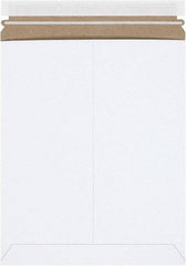 Made in USA - 13-1/2" Long x 11" Wide Peel-Off Self-Seal Flat Mailer - White - Eagle Tool & Supply
