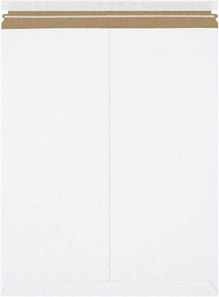 Made in USA - 21" Long x 17" Wide Peel-Off Self-Seal Flat Mailer - White - Eagle Tool & Supply