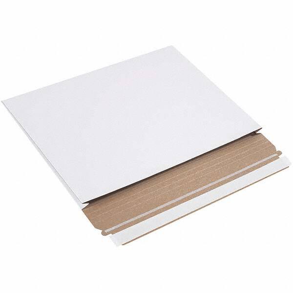 Made in USA - 9-1/2" Long x 12-1/2" Wide Peel-Off Self-Seal Flat Mailer - White - Eagle Tool & Supply